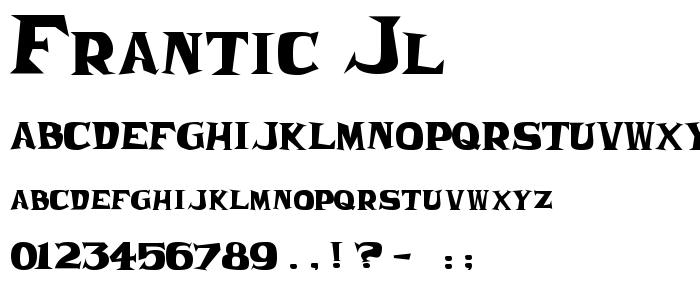 Frantic JL font